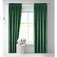 Zasłona zielona z miękkiego welwetu 140x250 cm taśma - SUZANA