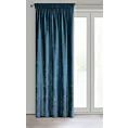 Zasłona welwetowa ciemnoturkusowa z przecieranym wzorem 140x270 cm taśma - MIRELA
