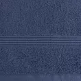 Ręcznik kąpielowy 70x140 cm bawełniany kolor granatowy 0 twist zdobiony paseczkami 550 g/m2 MOLLY