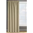 Zasłona beżowa z gładkiej tkaniny zaciemniającej typu - BLACKOUT 135x270 cm taśma - PARISA - Design 91