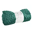 Koc 200x220 cm ciemnozielony bardzo miękki w dotyku z wytłaczanym wzorem 3D CINDY 6 Design 91