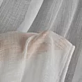 Firana szyta na taśmie 5 cm biała z gładkiej, miękkiej etaminy z delikatnie zarysowanym wzorem w prążki, wykończona obciążnikiem