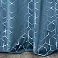 Zasłona welwetowa granatowa ze srebrnym wzorem 135x250 cm przelotka - MANDI
