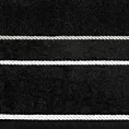 Ręcznik kąpielowy 50x90 cm bawełniany kolor czarny z welwetową bordiurą i kontrastującymi paseczkami 500 g/m2 NEL