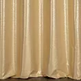 Zasłona szyta na taśmie 5 cm JULIETT złota z eleganckiej połyskującej tkaniny przetykanej lureksową nicią