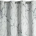 Zasłona jasnoszaro, grafitowa z marmurkowym wzorem, welwetowa 140x250 cm przelotka - WERA