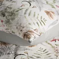 Pościel 140x200 cm bawełniana kolor biały, brązowy z motywem botanicznym SPRING 47