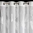 Firana biało, srebrna etamina 140x250 cm przelotka - IDALIA