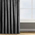 Zasłona welwetowa czarna 140x270 cm taśma - ROSA - Design 91