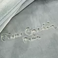 Koc 220x240 cm srebrny o wysokiej gramaturze z haftowanym logo CLARA Pierre Cardin