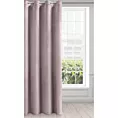 Zasłona pudrowo różowa z matowego welwetu 140x250 cm przelotka - MELANIE