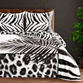 Pościel 160x200 cm z makosatyny bawełnianej kolor biały, czarny z designerskim wzorem Eva Minge