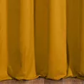 Zasłona szyta na flexach DORA - HIT musztardowa z miękkiej tkaniny o welurowej strukturze