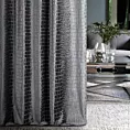 Zasłona szyta na taśmie 5 cm SAFARI grafitowa z miękkiej welwetowej tkaniny w wytłaczany wzór