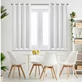 Zasłona biała z matowej gładkiej tkaniny 140x175 cm przelotka - RITA
