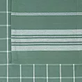 Komplet ściereczek kuchennych 2szt 50x70 cm bawełniany kolor zielony w kratkę oraz subtelne pasy 200 g/m2 RUBI