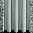 Zasłona miętowa z welwetu zdobiona aplikacją 3D róż 140x270 cm taśma - ROSES Eva Minge