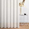 Zasłona szyta na flexach beżowa z grubszej etaminy, matowa