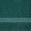 Ręcznik do rąk 30x50 cm bawełniany kolor ciemnozielony zero twist z bordiurą w paski 400 g/m2 RIKI