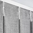 Zasłona srebrna o płóciennym splocie z efektem melanżu 80x270 cm (wymiar podany na gotowo) system flex - JULA