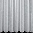 Firana szyta na taśmie fala biała z delikatnej gładkiej etaminy, wykończonej obciążnikiem