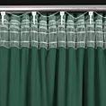 Zasłona welwetowa ciemnozielona zdobiona falbanami 140x270 taśma - CHARLOTTE 1