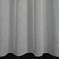 Firana szyta na taśmie 5 cm srebrna z matowej tkaniny o strukturze siatki, w stylu eko, wykończona obciążnikiem