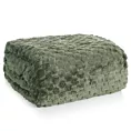 Narzuta na fotel-koc 70x160 cm ciemnooliwkowy miękka i miła w dotyku z wytłaczanym wzorem 3D CINDY 6 Design 91