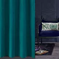Zasłona ciemnoturkusowa z matowego welwetu 140x250 cm przelotka - MILO
