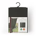 Zasłona grafitowa z wodoodpornej tkaniny idealna do ogrodu i na taras 155x220 cm szelki/rzep - GARDEN