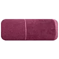 Ręcznik kąpielowy 70x140 cm bawełniany kolor amarantowy z bordiurą z weluru 500 g/m2 LUCY