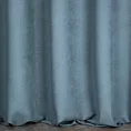 Zasłona szyta na taśmie 5 cm ADESSA ciemnoniebieska z miękkiej tkaniny o welurowej strukturze