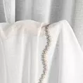 Firana szyta na taśmie 5 cm kremowo popielata z matowej etaminy wykończonej ozdobnym podwinięciem Italissima Eva Minge