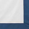 Pościel 160x200 cm z satyny bawełnianej kolor biały, granatowy z kontrastującym obszyciem LAURA