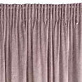 Zasłona różowa ze wzorem marmurku z welwetu 140x270 cm taśma - RIVA