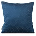 Poszewka na poduszkę 45x45 cm welwetowa kolor granatowy zdobiona diamencikami ARIADNA
