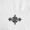 Ręcznik kąpielowy 50x90 cm bawełniany kolor biały z bordiurą zdobioną ornamentowym haftem 600 g/m2 KLAS2