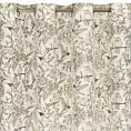 Zasłona naturalno, złocista z subtelnym nadrukiem w stylu eko ze złotym wykończeniem 140x250 cm przelotka - LUCINA