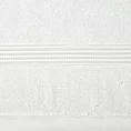 Ręcznik kąpielowy 50x90 cm bawełniany kolor biały 0 twist zdobiony paseczkami 550 g/m2 MOLLY
