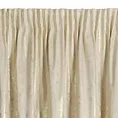 Zasłona welwetowa jasnobeżowo, złota zdobiona przecieranym wzorem 140x270 cm taśma - RENIA