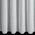 Firana szyta na taśmie fala biała z matowej półprzezroczystej tkaniny z efektem deszczyku, wykończona obciążnikiem