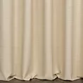 Zasłona szyta na taśmie 5 cm beżowa z miękkiej tkaniny o naturalnym splocie w stylu ekologicznym