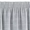 Dekoracja okienna szara w poprzeczne prążki z efektem deszczyku, półprzezroczysta 140x300 cm taśma - ARIA