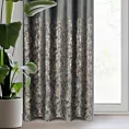 Zasłona welwetowa grafitowo, szampańska zdobiona błyszczącym nadrukiem 140x250 cm przelotka - TORI