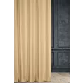 Zasłona szyta na taśmie 5 cm złoto jasnobeżowa z miękkiej półmatowej tkaniny welwetowej
