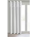 Zasłona welwetowa ERIN zdobiona falbanami 140x250 cm przelotka - ERIN