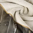 Ręcznik kąpielowy 70x140 cm bawełniany kolor beżowy z designerską bordiurą 500 g/m2 EVA 17 Eva Minge