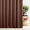 Zasłona szyta na flexach ruda z tkaniny o naturalnym splocie z efektem melanżu