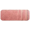 Ręcznik kąpielowy 70x140 cm bawełniany kolor koralowy z ozdobnym stębnowaniem 500 g/m2 POLA