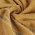 Ręcznik do rąk 30x50 cm bawełniany kolor musztardowy w kontrastujące pasy 500 g/m2 DINA